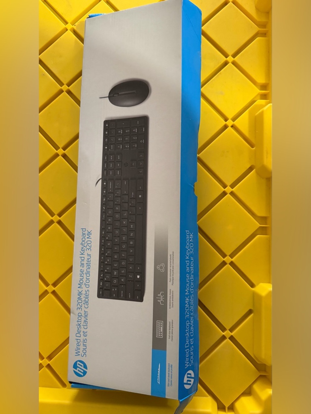 HP Black Wired Desktop Keyboard and Mouse Set